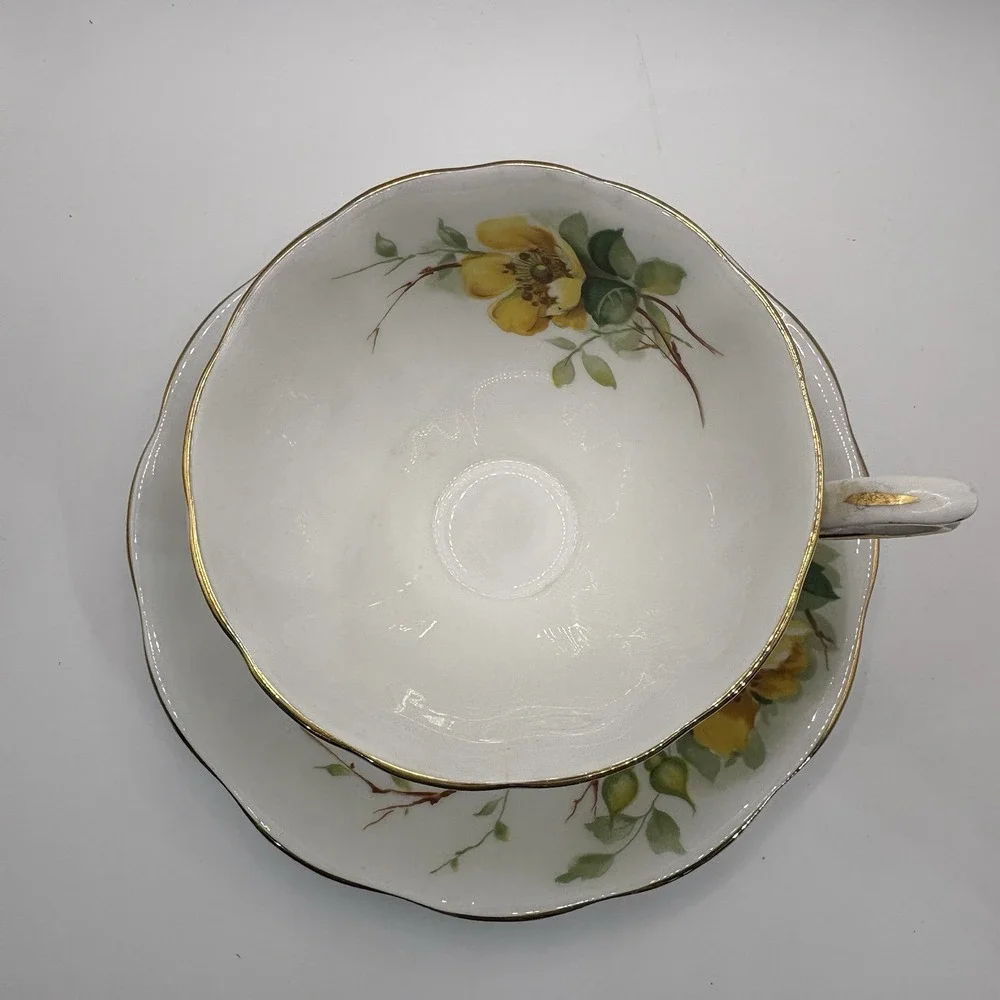 Vintage Royal Standard Wild Rose Fine Bone China Tea Cup And Saucer